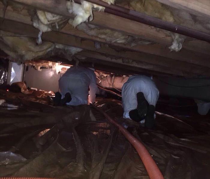 Storm flooding in Crawl Space